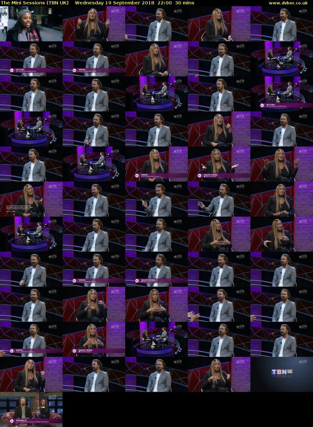 The Mini Sessions (TBN UK) Wednesday 19 September 2018 22:00 - 22:30