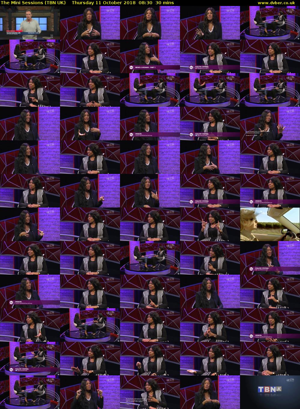 The Mini Sessions (TBN UK) Thursday 11 October 2018 08:30 - 09:00