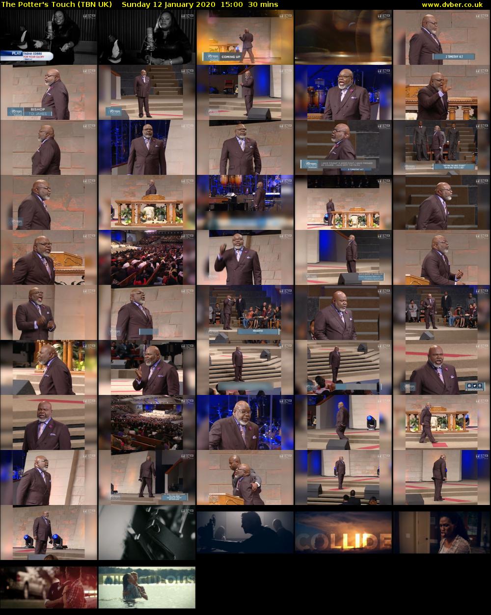 The Potter's Touch (TBN UK) Sunday 12 January 2020 15:00 - 15:30