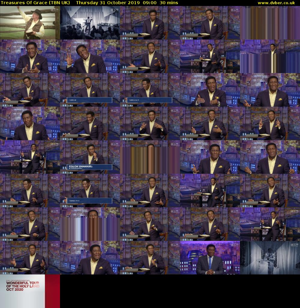 Treasures Of Grace (TBN UK) Thursday 31 October 2019 09:00 - 09:30