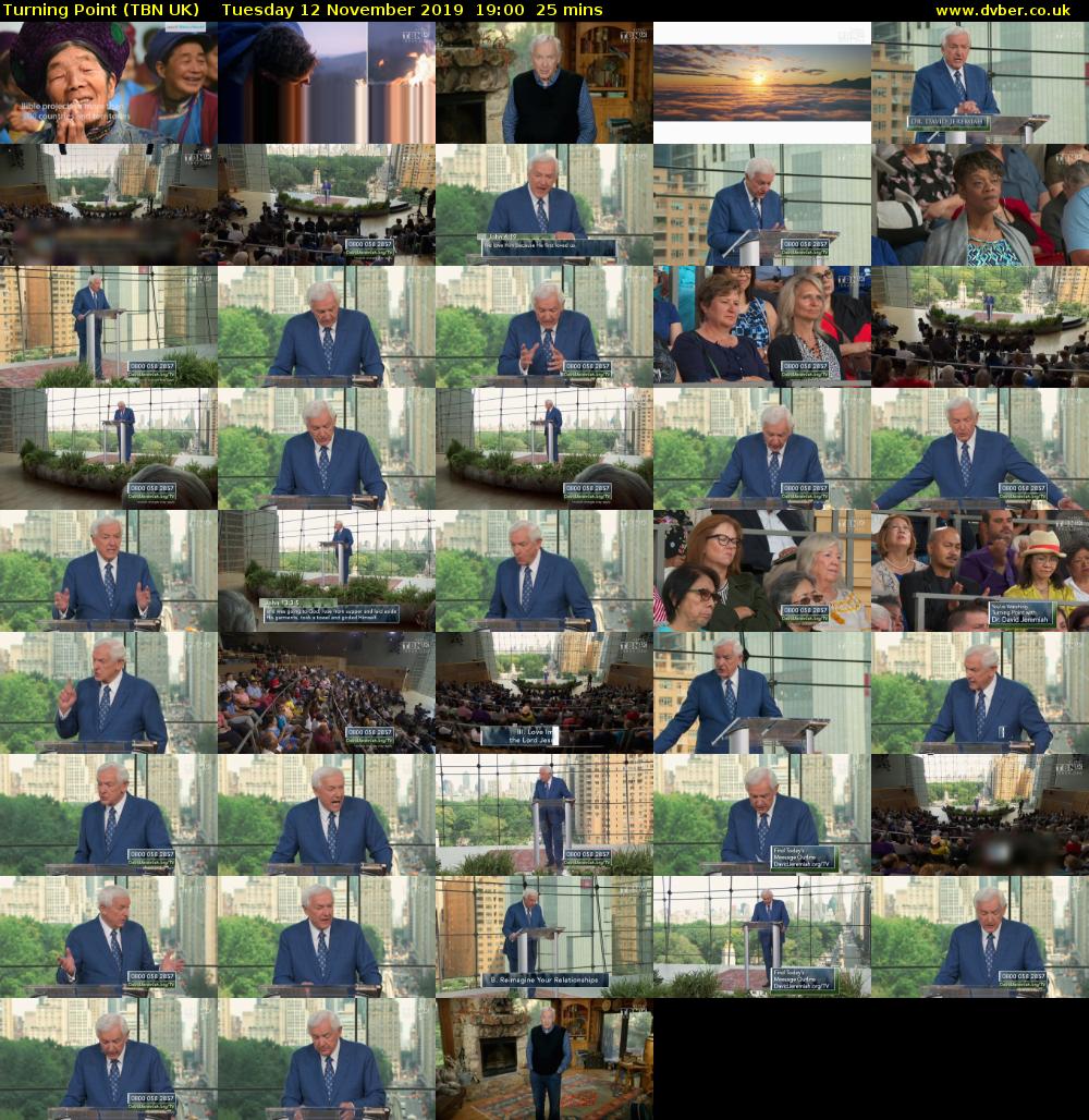 Turning Point (TBN UK) Tuesday 12 November 2019 19:00 - 19:25