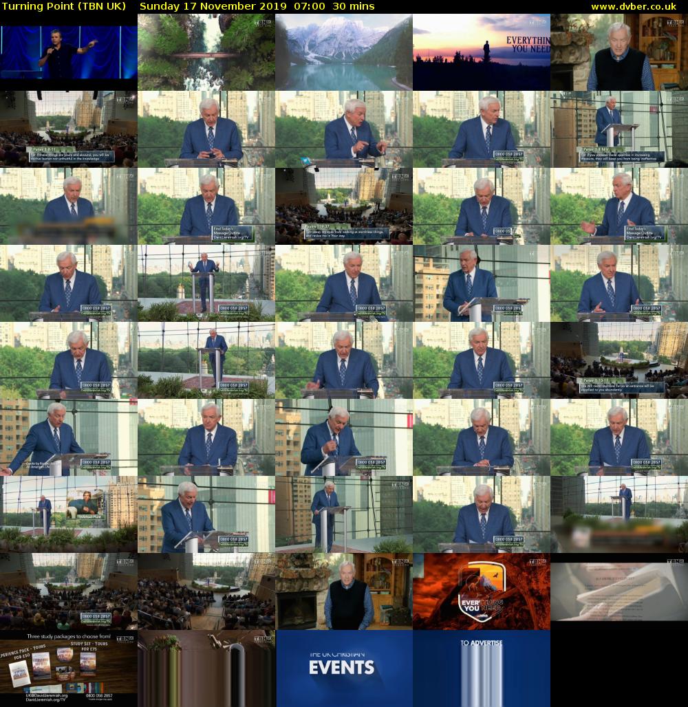 Turning Point (TBN UK) Sunday 17 November 2019 07:00 - 07:30