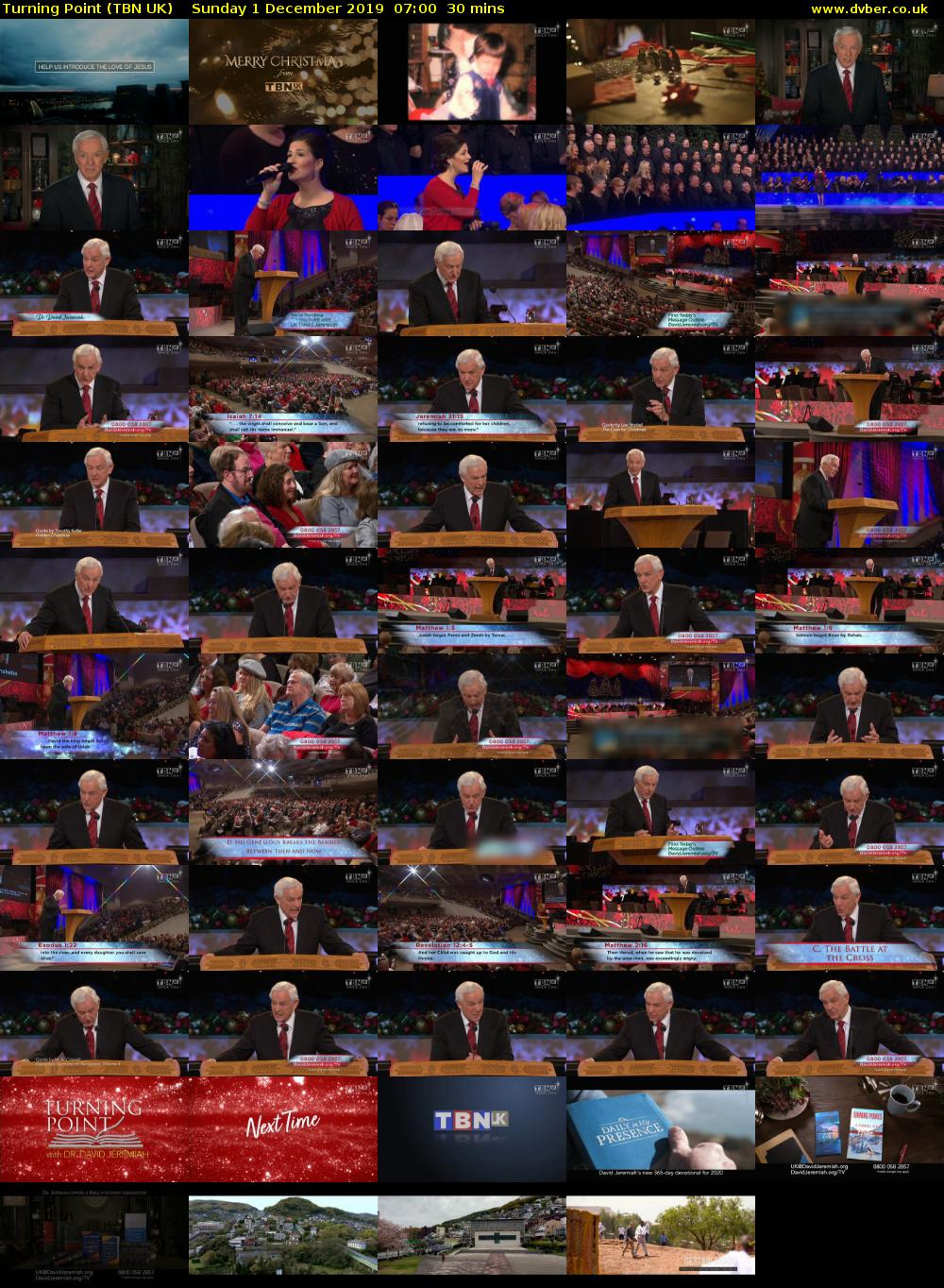 Turning Point (TBN UK) Sunday 1 December 2019 07:00 - 07:30