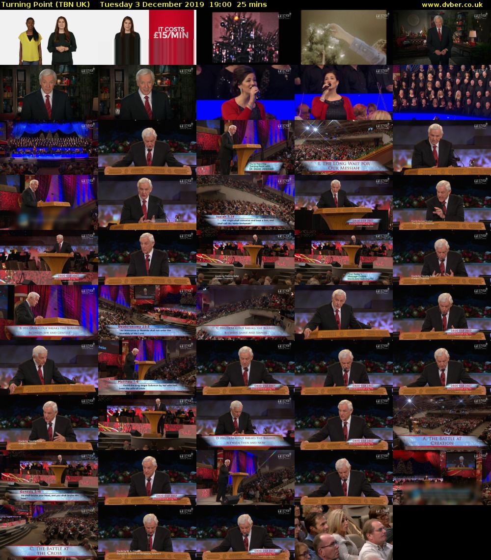 Turning Point (TBN UK) Tuesday 3 December 2019 19:00 - 19:25