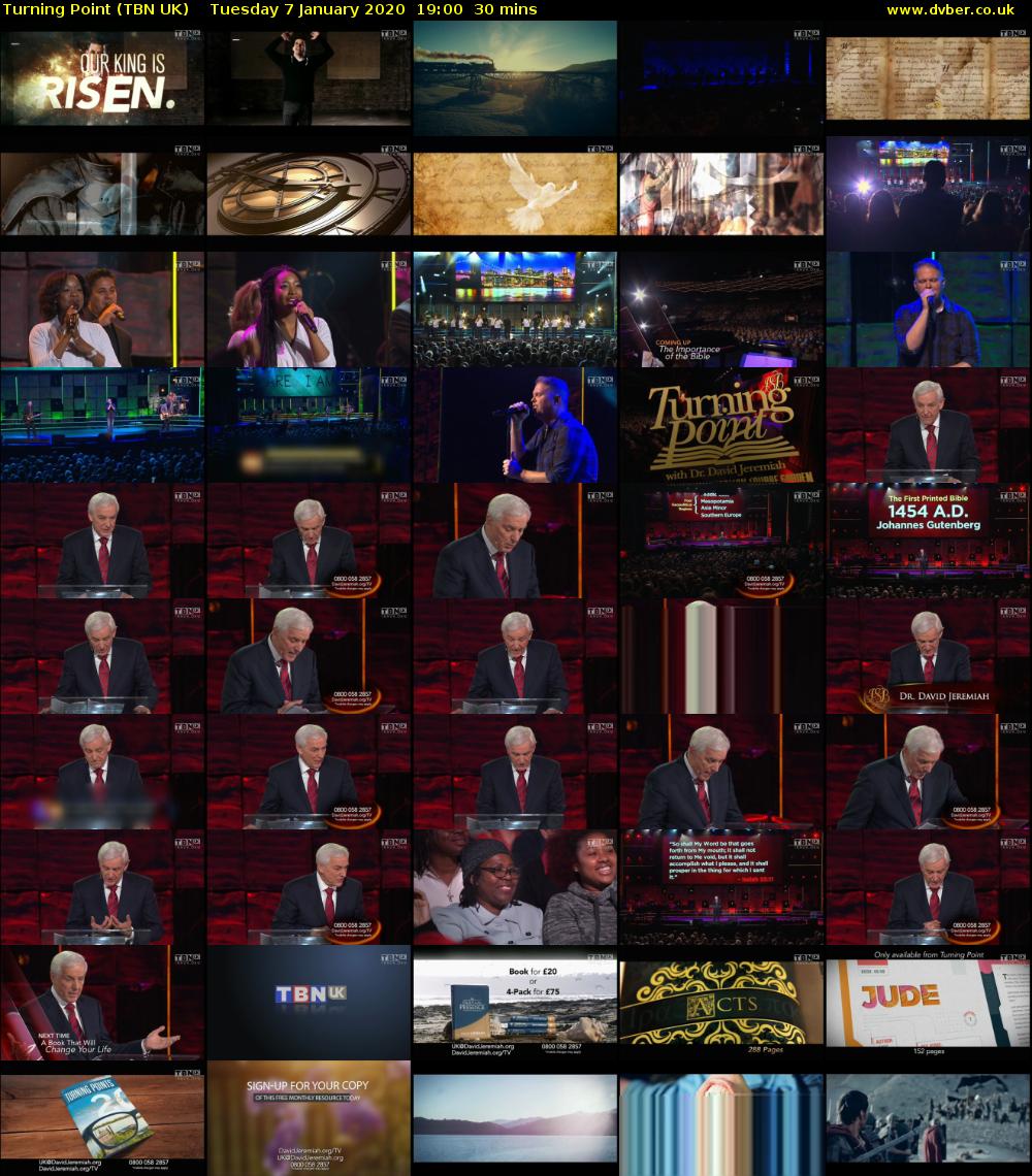 Turning Point (TBN UK) Tuesday 7 January 2020 19:00 - 19:30