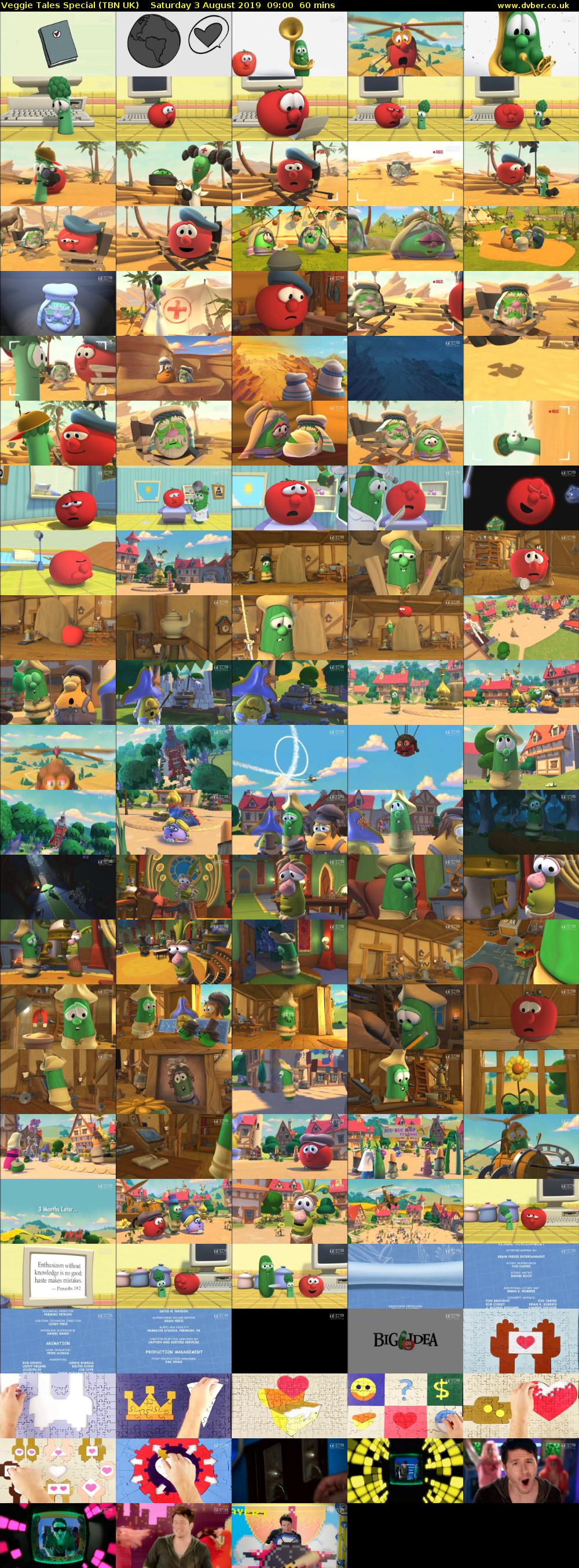 Veggie Tales Special (TBN UK) Saturday 3 August 2019 09:00 - 10:00