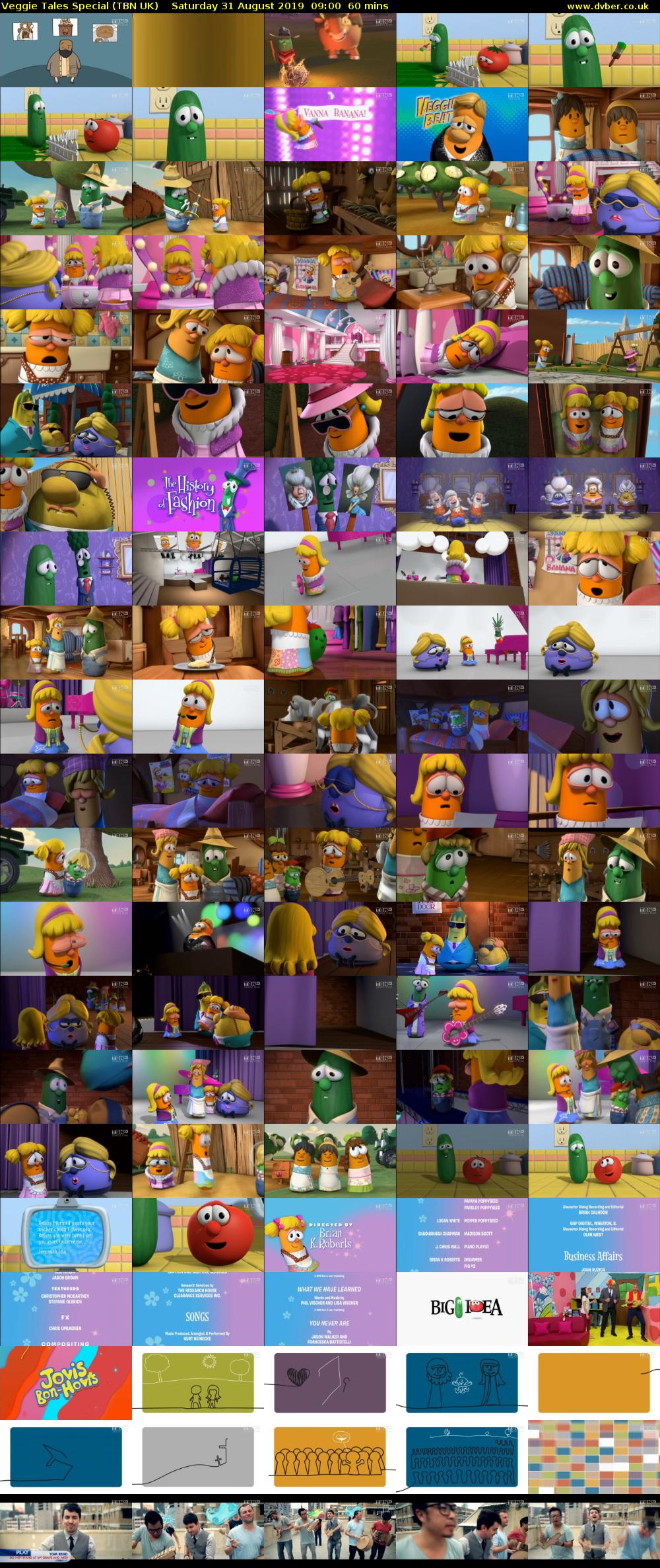 Veggie Tales Special (TBN UK) Saturday 31 August 2019 09:00 - 10:00