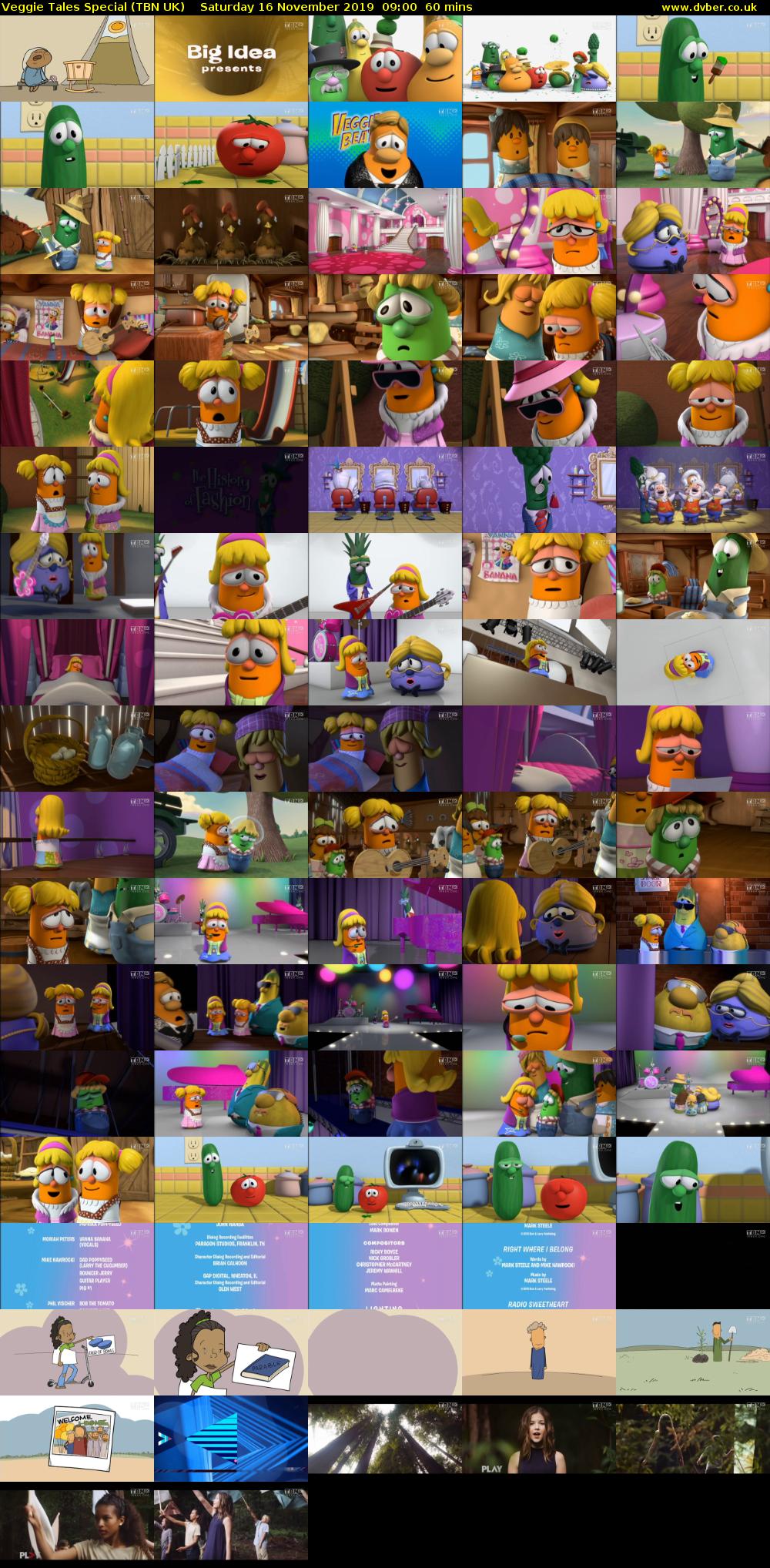 Veggie Tales Special (TBN UK) Saturday 16 November 2019 09:00 - 10:00
