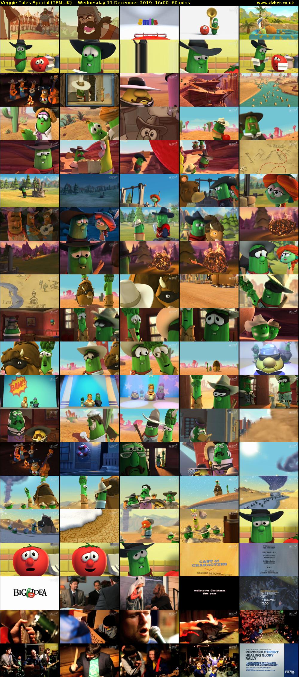 Veggie Tales Special (TBN UK) Wednesday 11 December 2019 16:00 - 17:00