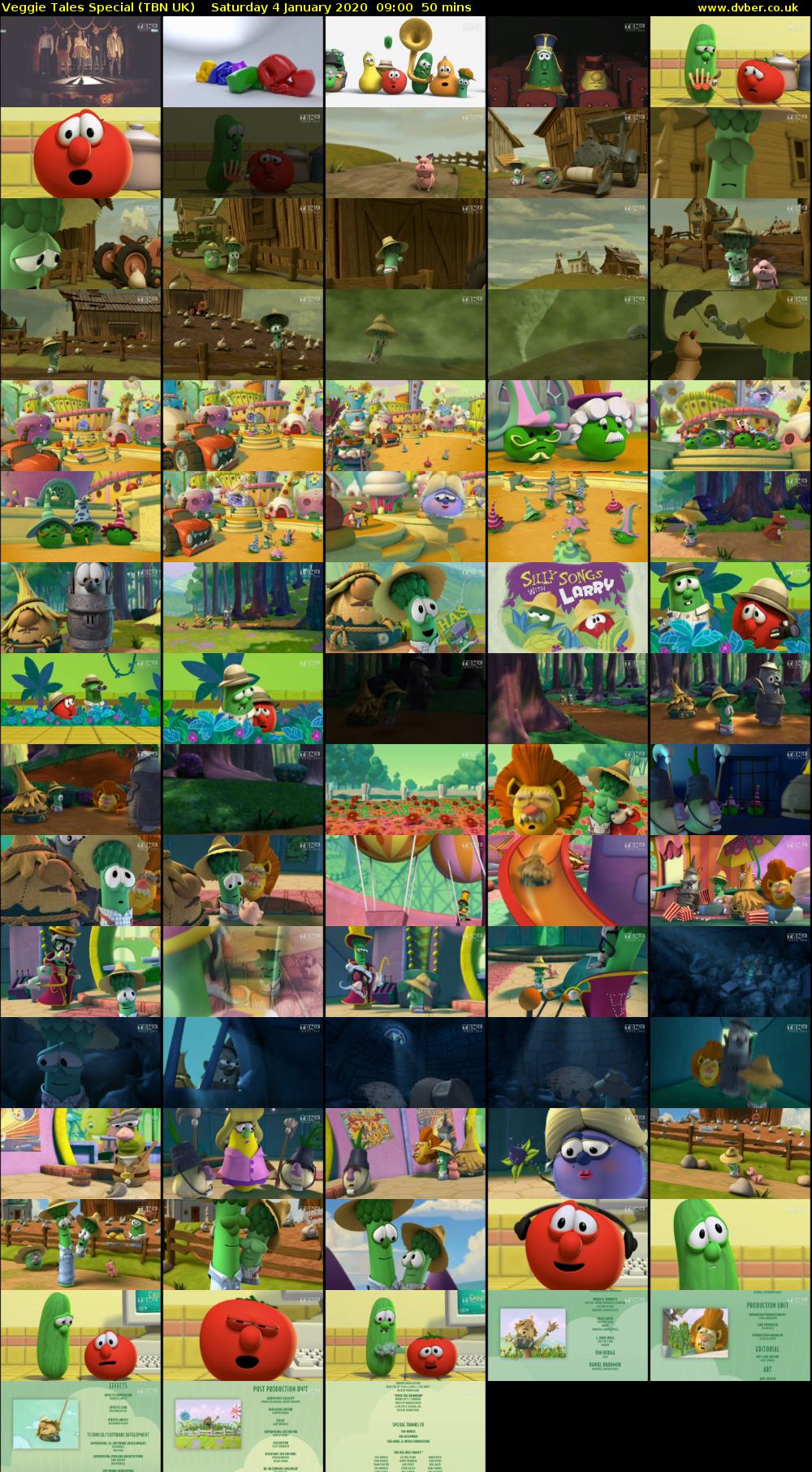 Veggie Tales Special (TBN UK) Saturday 4 January 2020 09:00 - 09:50