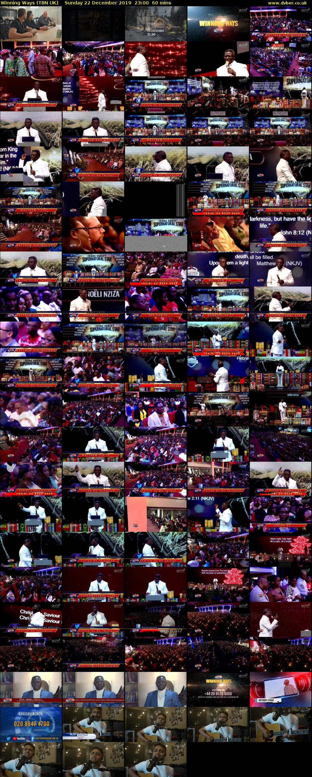 Winning Ways (TBN UK) Sunday 22 December 2019 23:00 - 00:00