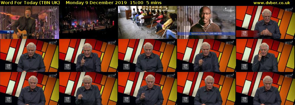 Word For Today (TBN UK) Monday 9 December 2019 15:00 - 15:05