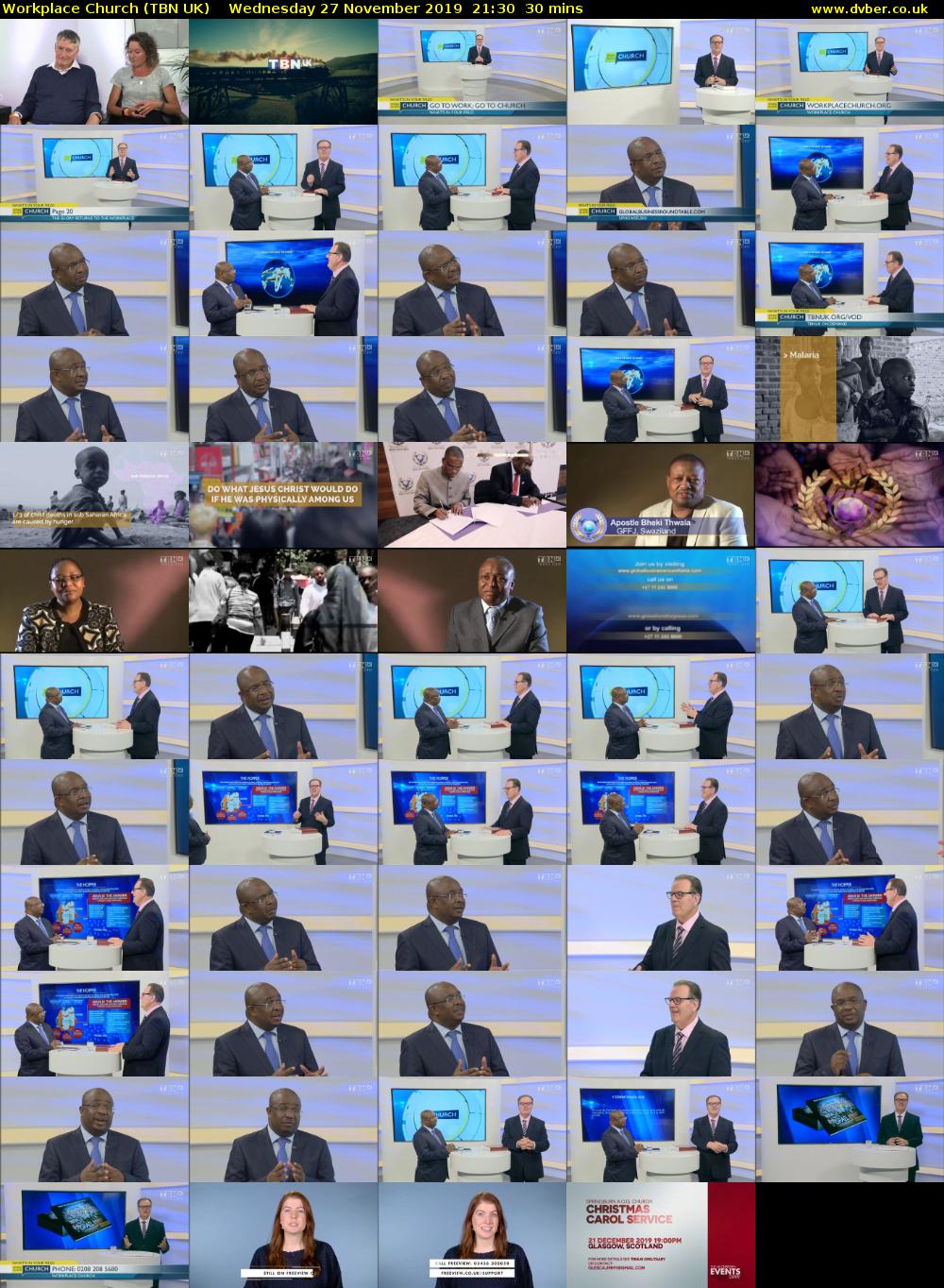 Workplace Church (TBN UK) Wednesday 27 November 2019 21:30 - 22:00