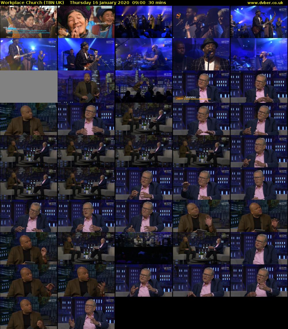 Workplace Church (TBN UK) Thursday 16 January 2020 09:00 - 09:30