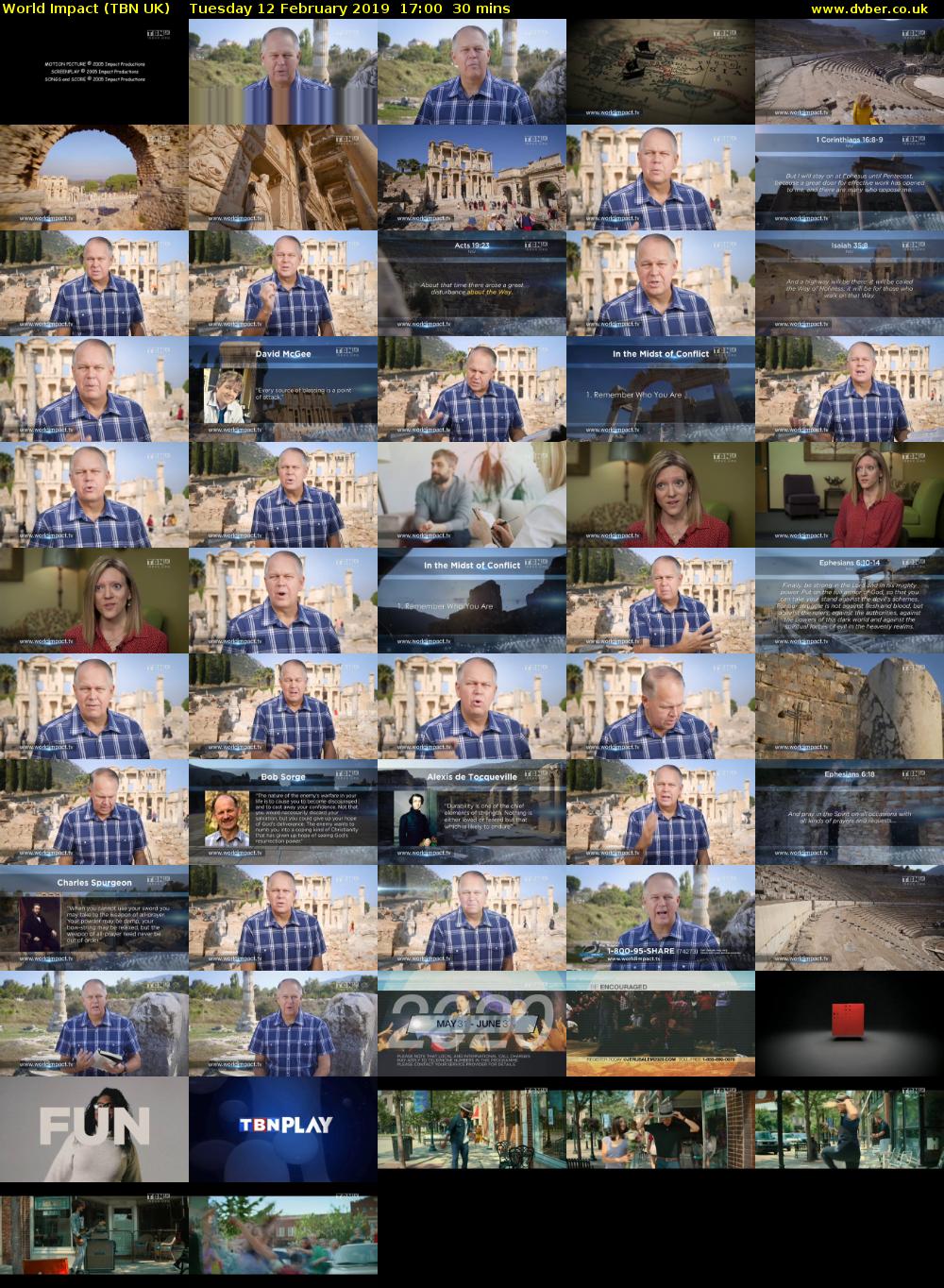 World Impact (TBN UK) Tuesday 12 February 2019 17:00 - 17:30