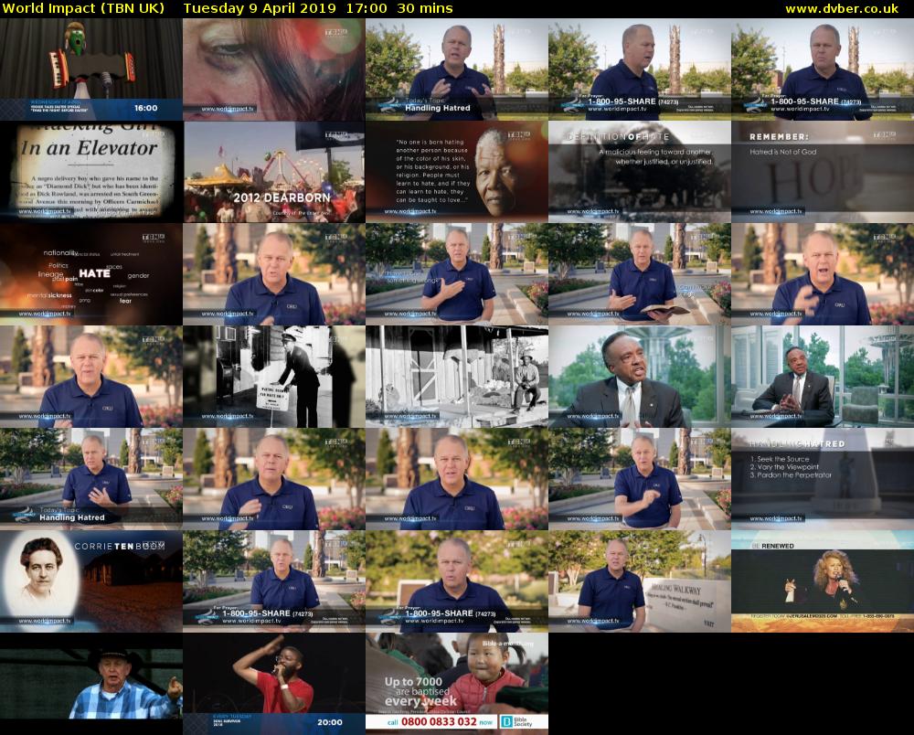 World Impact (TBN UK) Tuesday 9 April 2019 17:00 - 17:30