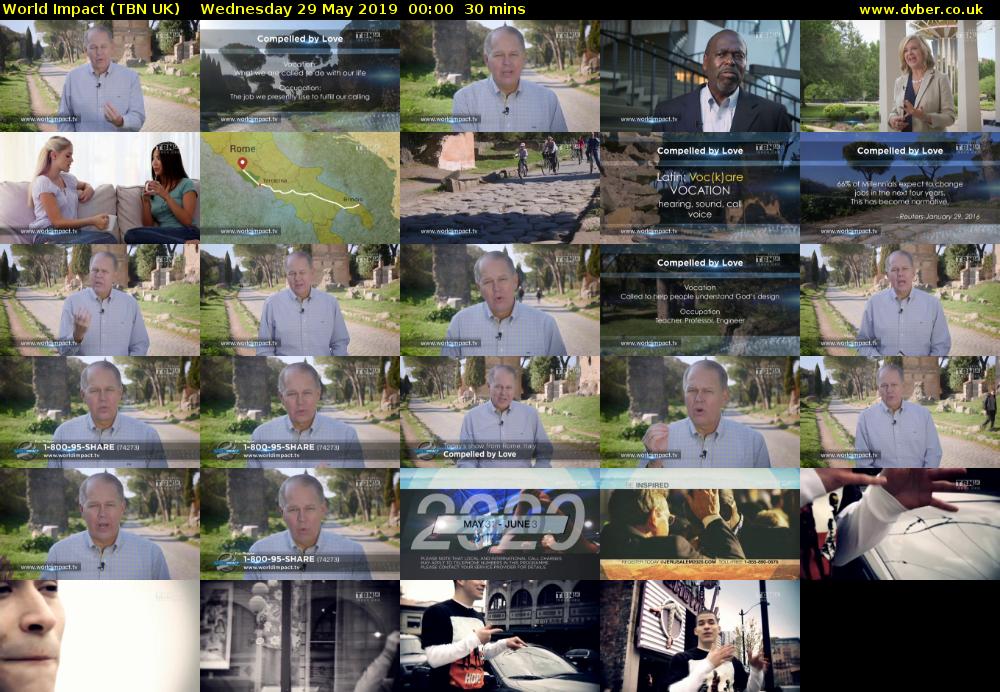 World Impact (TBN UK) Wednesday 29 May 2019 00:00 - 00:30
