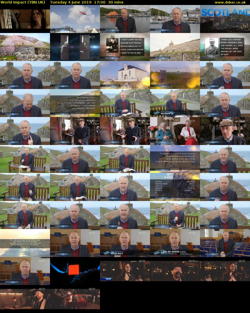 World Impact (TBN UK) Tuesday 4 June 2019 17:00 - 17:30