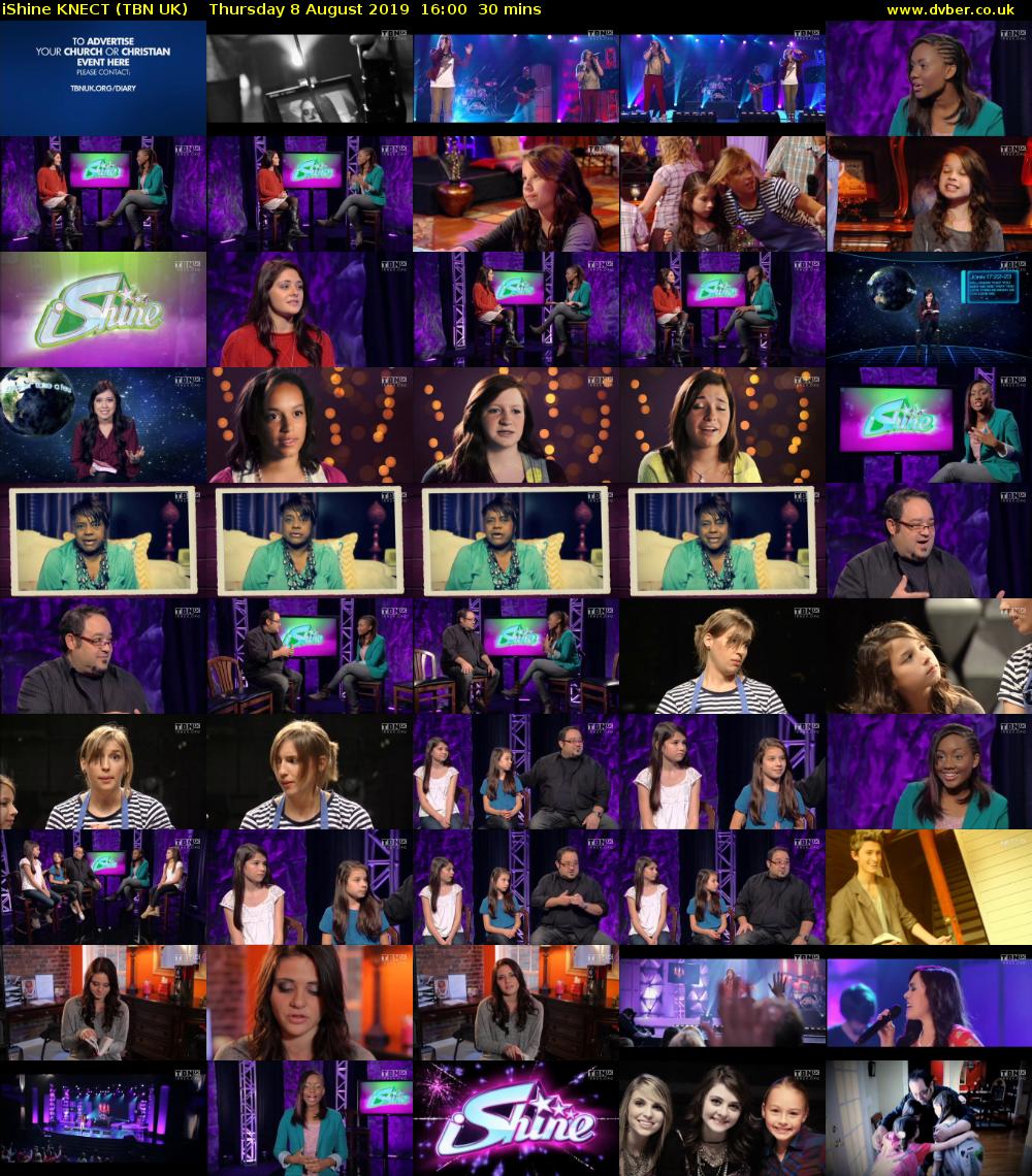 iShine KNECT (TBN UK) Thursday 8 August 2019 16:00 - 16:30