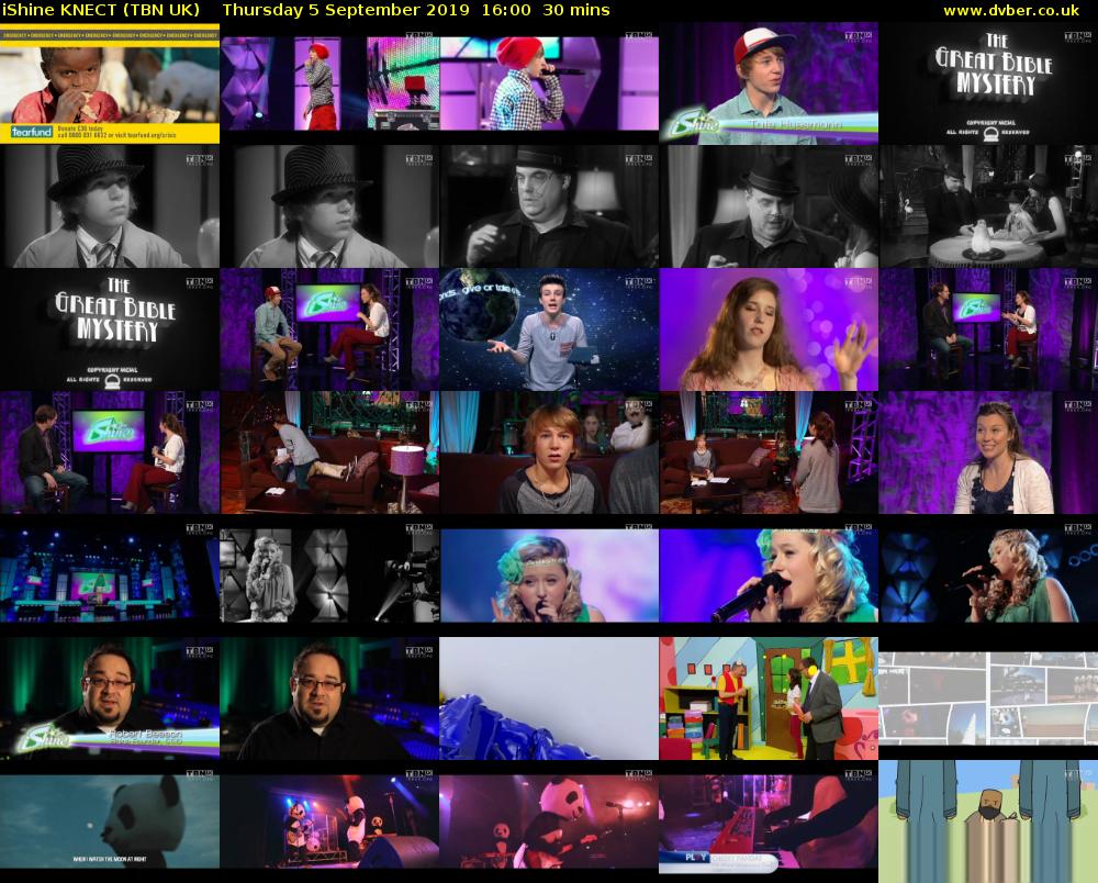 iShine KNECT (TBN UK) Thursday 5 September 2019 16:00 - 16:30