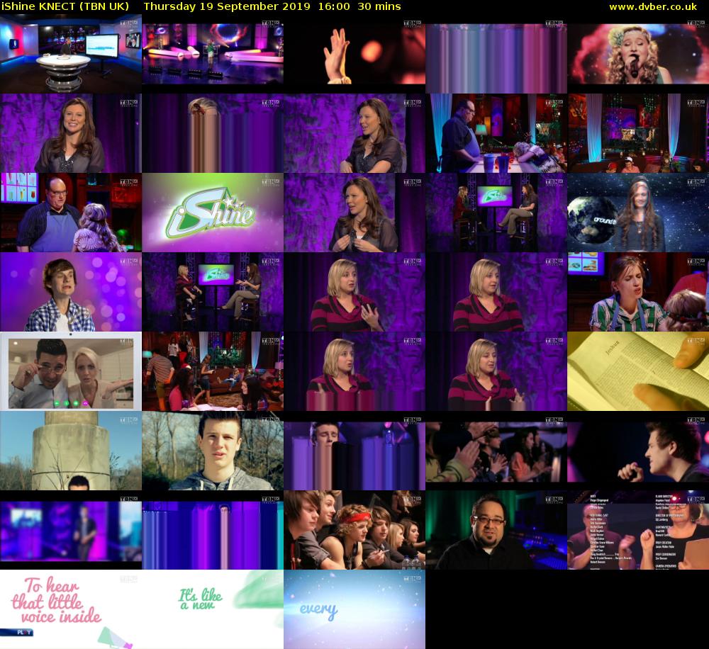 iShine KNECT (TBN UK) Thursday 19 September 2019 16:00 - 16:30