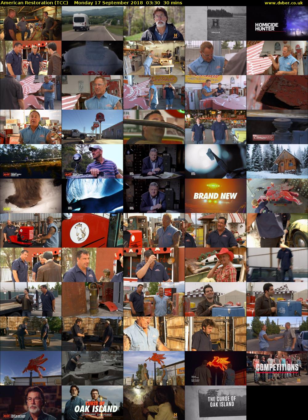American Restoration (TCC) Monday 17 September 2018 03:30 - 04:00