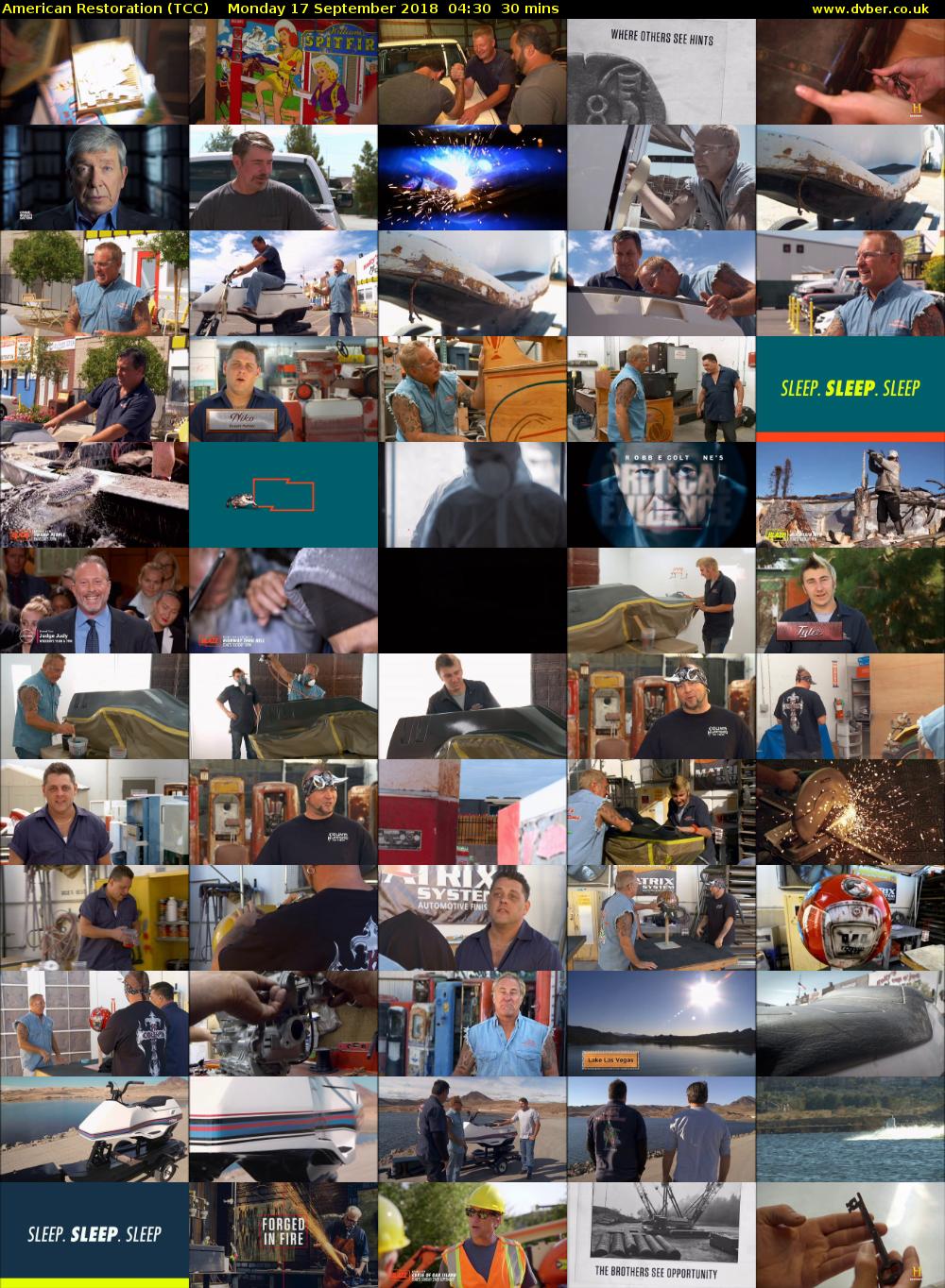 American Restoration (TCC) Monday 17 September 2018 04:30 - 05:00