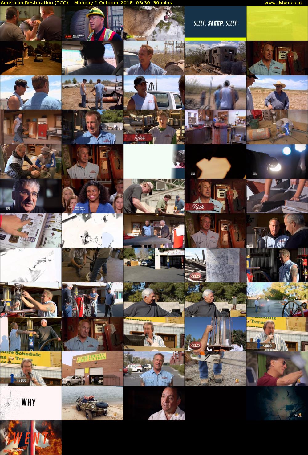 American Restoration (TCC) Monday 1 October 2018 03:30 - 04:00