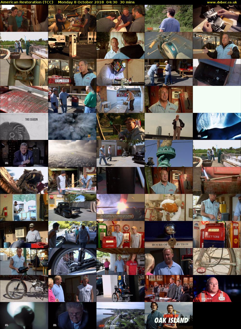 American Restoration (TCC) Monday 8 October 2018 04:30 - 05:00