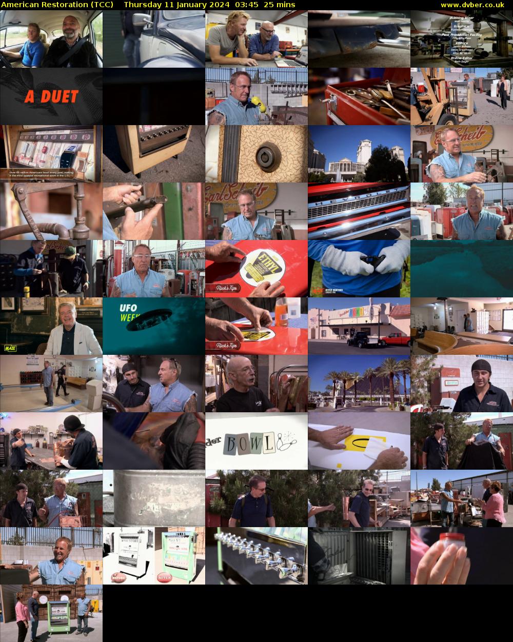 American Restoration (TCC) Thursday 11 January 2024 03:45 - 04:10