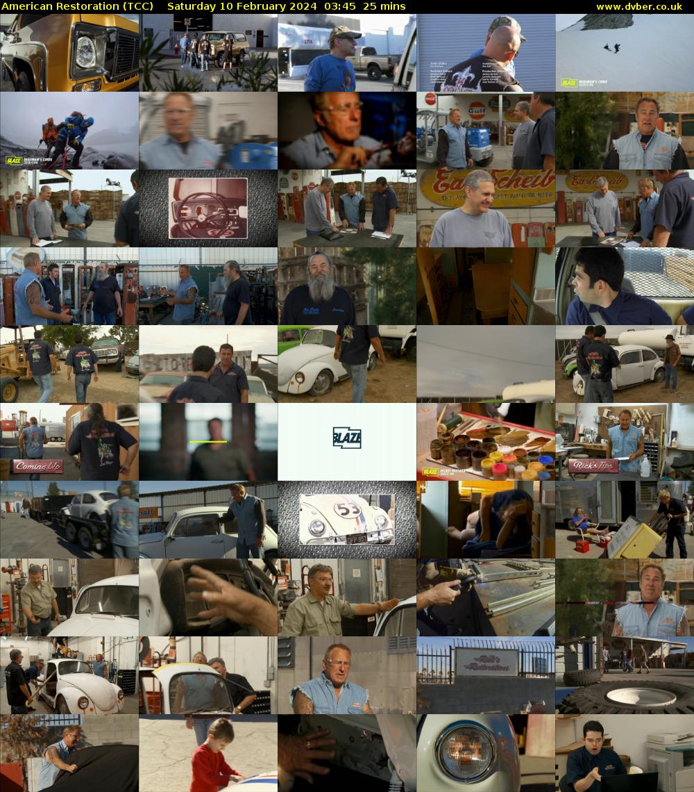American Restoration (TCC) Saturday 10 February 2024 03:45 - 04:10