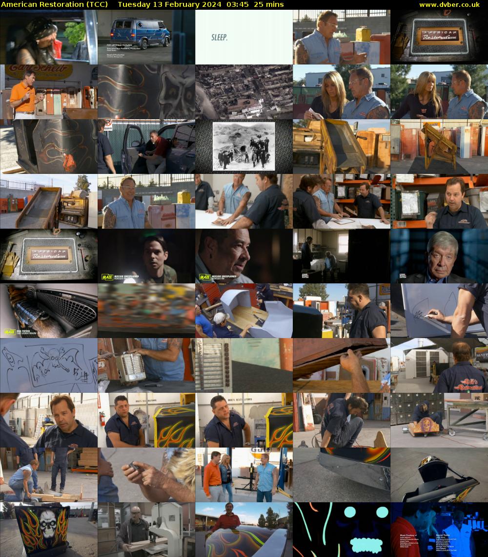 American Restoration (TCC) Tuesday 13 February 2024 03:45 - 04:10