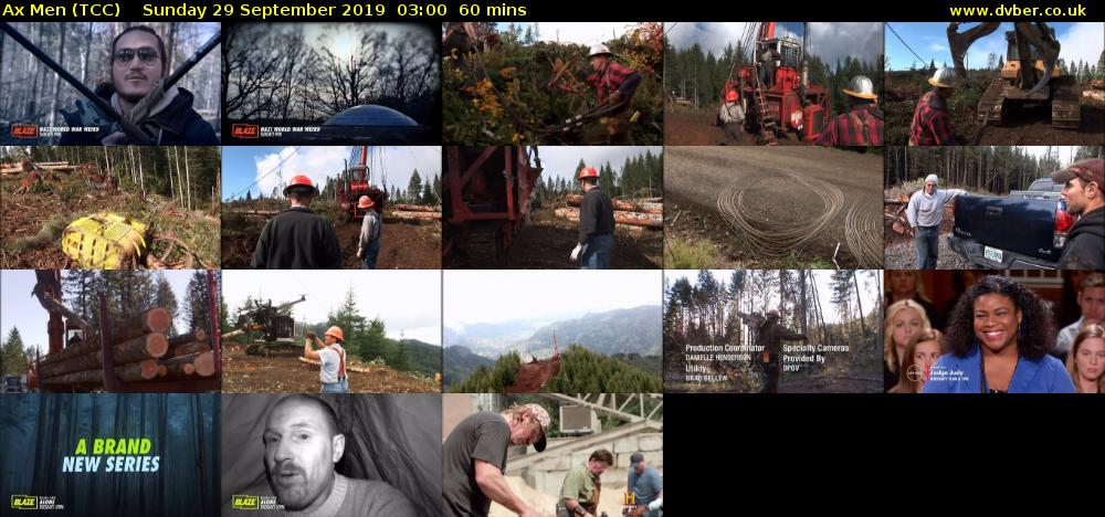 Ax Men (TCC) Sunday 29 September 2019 03:00 - 04:00
