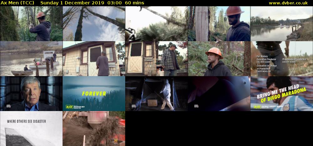 Ax Men (TCC) Sunday 1 December 2019 03:00 - 04:00