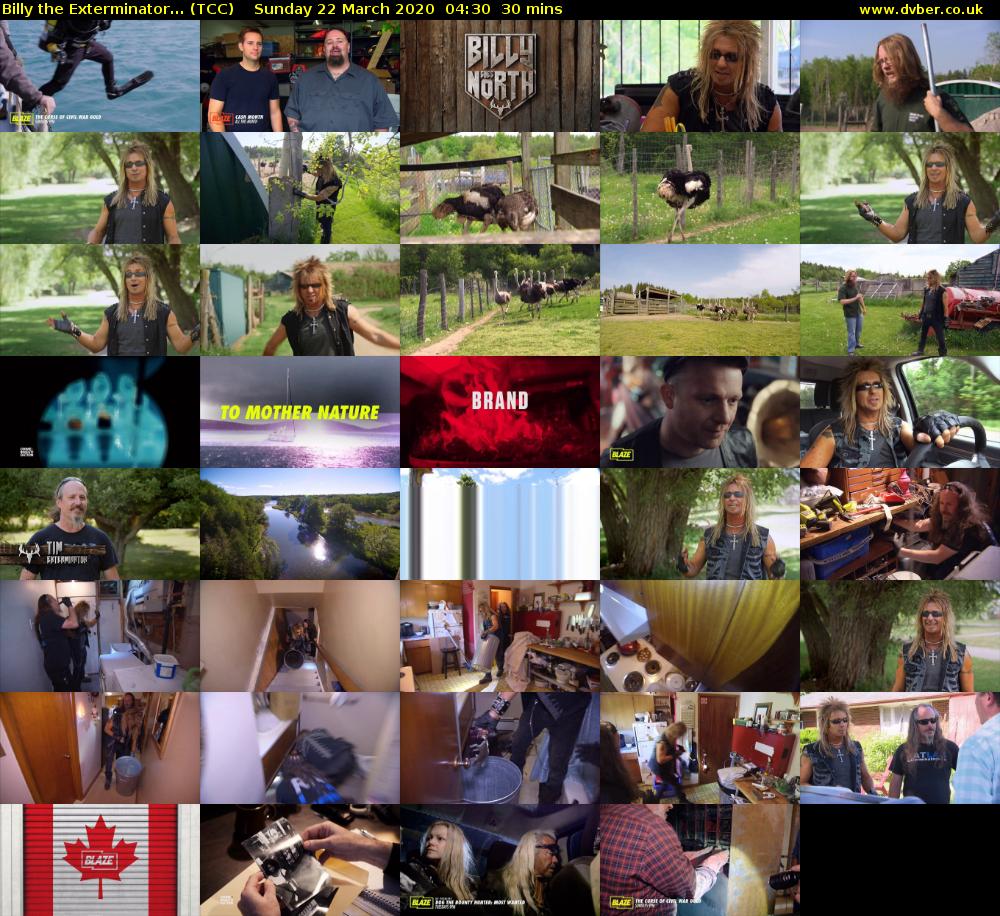 Billy the Exterminator... (TCC) Sunday 22 March 2020 04:30 - 05:00