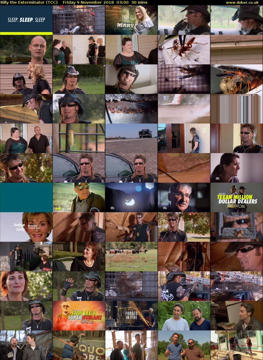 Billy the Exterminator (TCC) Friday 9 November 2018 03:00 - 03:30