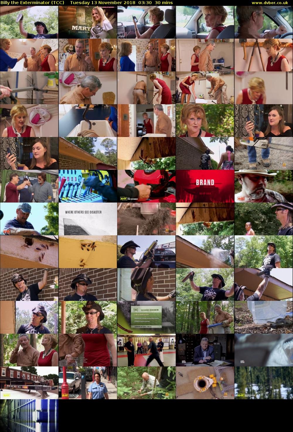 Billy the Exterminator (TCC) Tuesday 13 November 2018 03:30 - 04:00