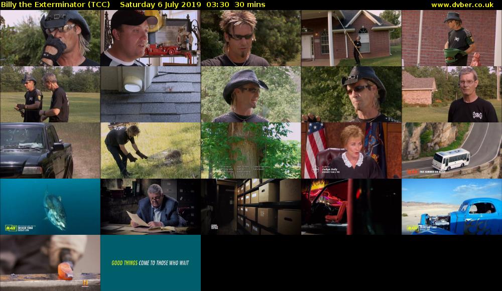 Billy the Exterminator (TCC) Saturday 6 July 2019 03:30 - 04:00