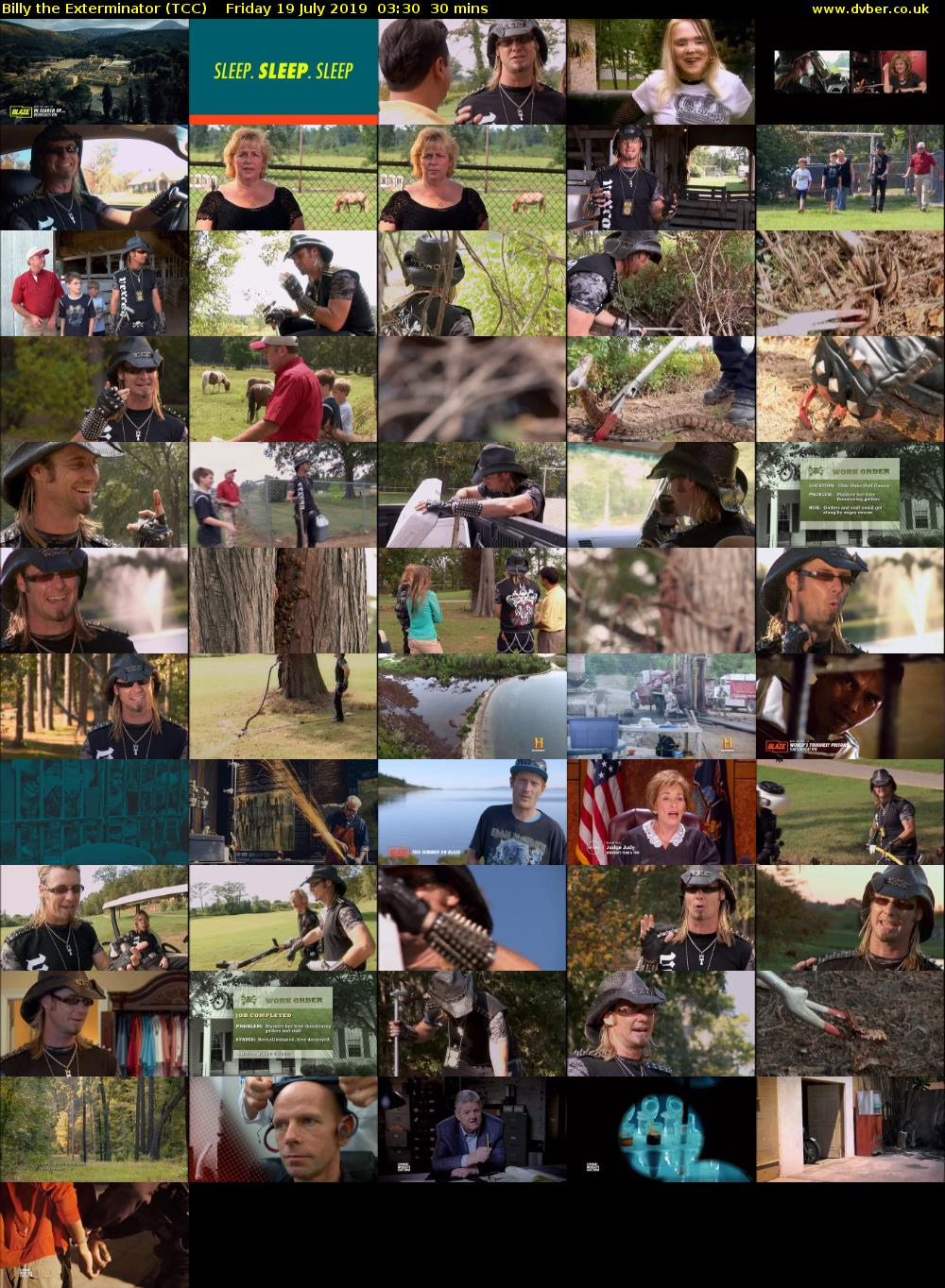 Billy the Exterminator (TCC) Friday 19 July 2019 03:30 - 04:00