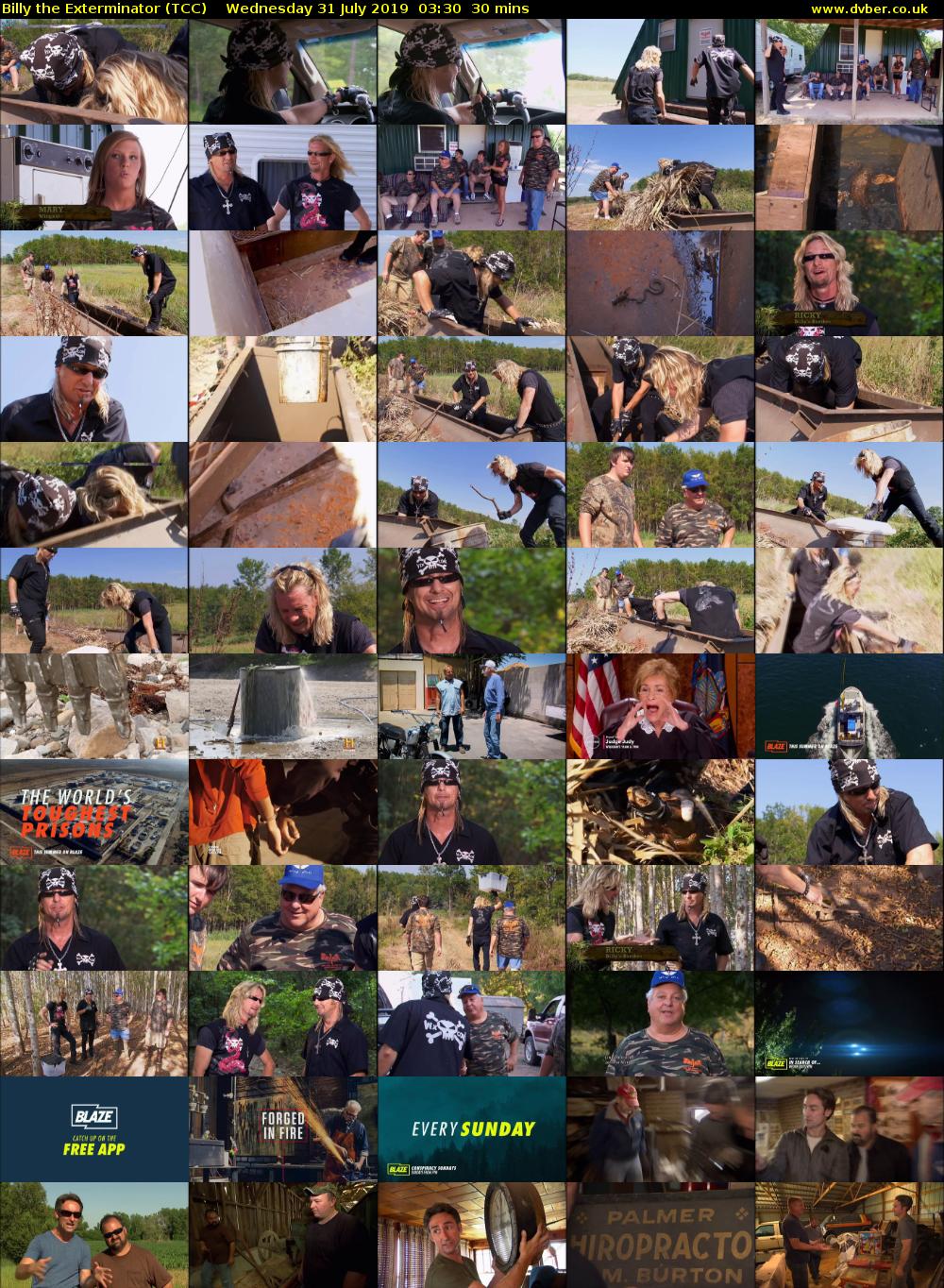 Billy the Exterminator (TCC) Wednesday 31 July 2019 03:30 - 04:00