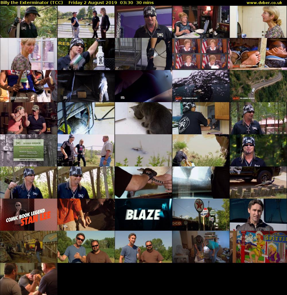 Billy the Exterminator (TCC) Friday 2 August 2019 03:30 - 04:00