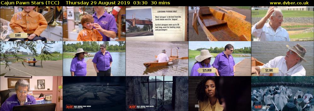 Cajun Pawn Stars (TCC) Thursday 29 August 2019 03:30 - 04:00
