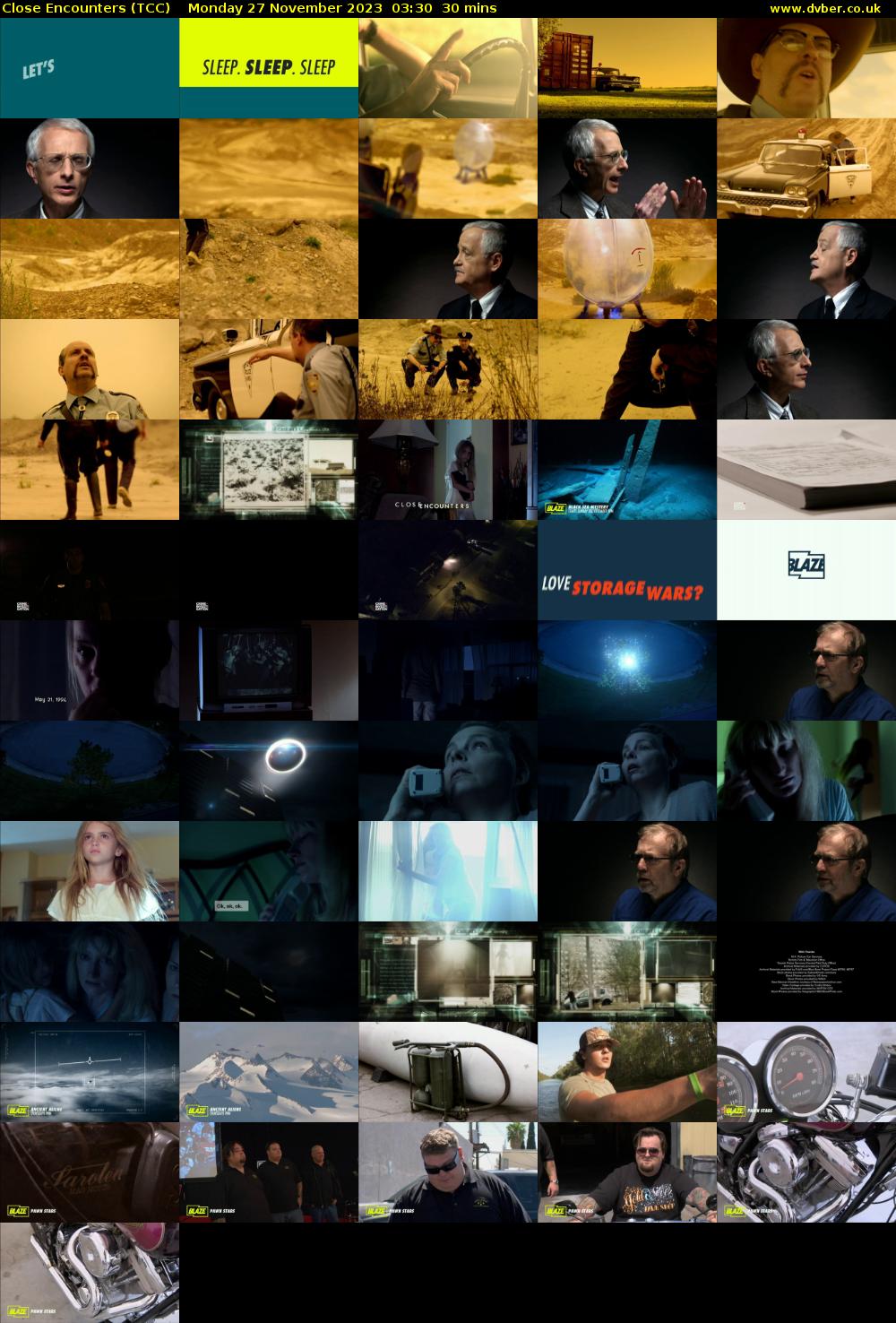 Close Encounters (TCC) Monday 27 November 2023 03:30 - 04:00