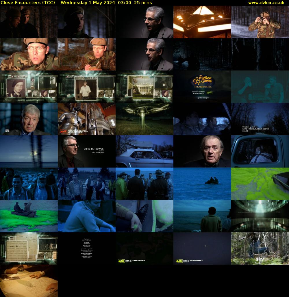 Close Encounters (TCC) Wednesday 1 May 2024 03:00 - 03:25