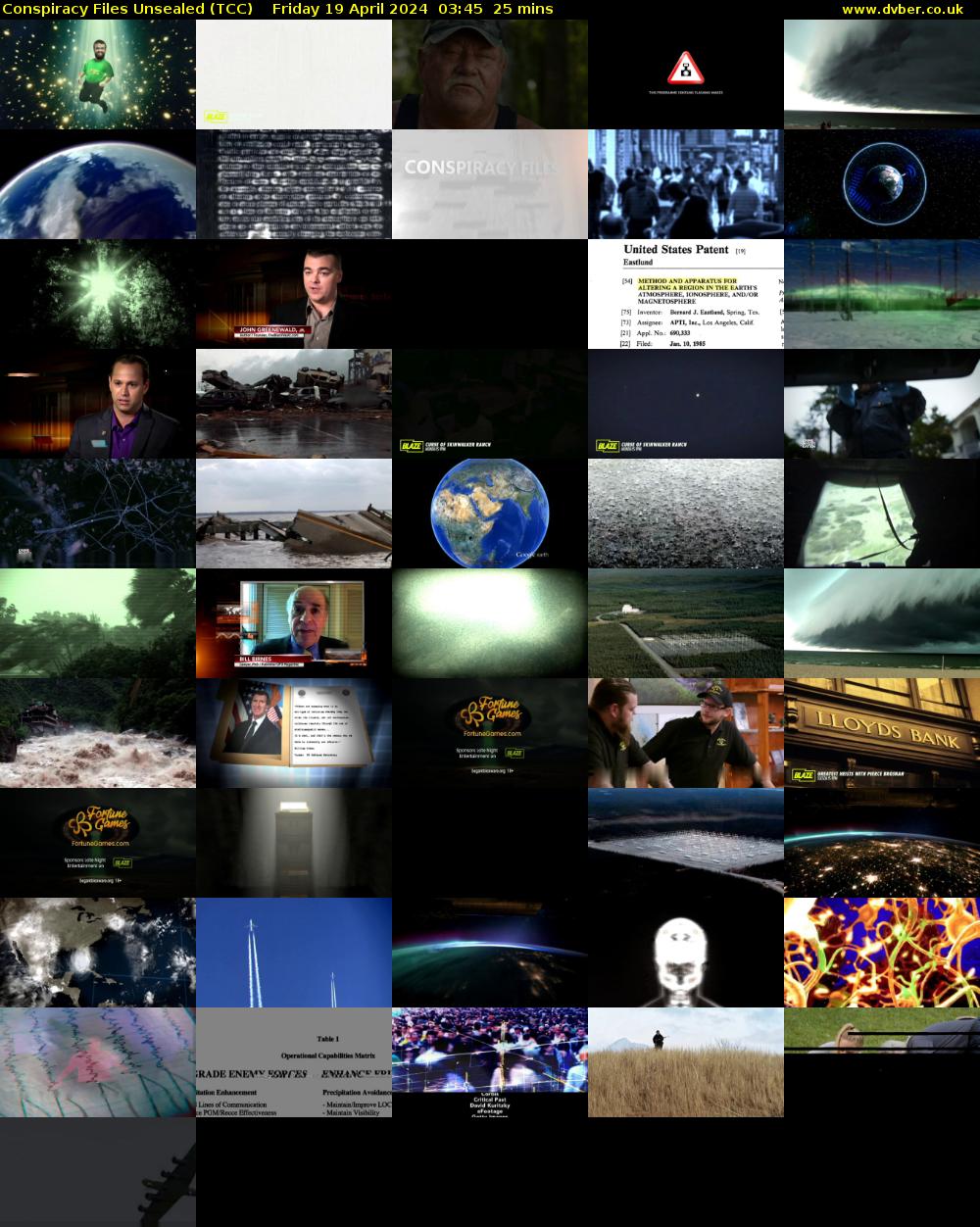 Conspiracy Files Unsealed (TCC) Friday 19 April 2024 03:45 - 04:10