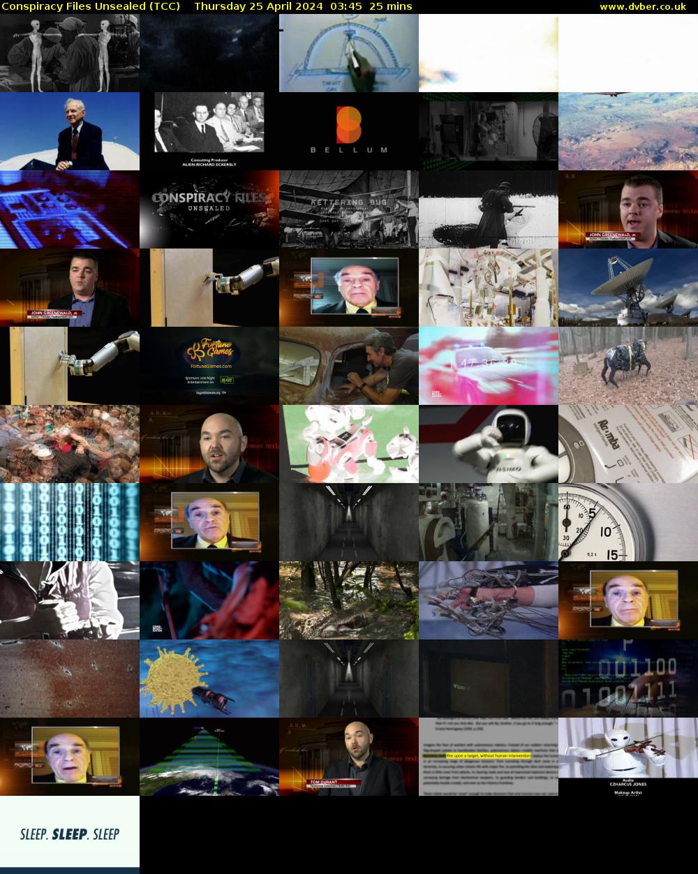 Conspiracy Files Unsealed (TCC) Thursday 25 April 2024 03:45 - 04:10