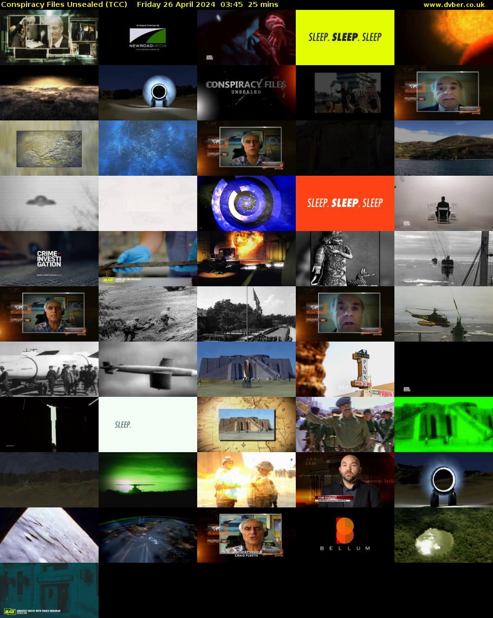 Conspiracy Files Unsealed (TCC) Friday 26 April 2024 03:45 - 04:10