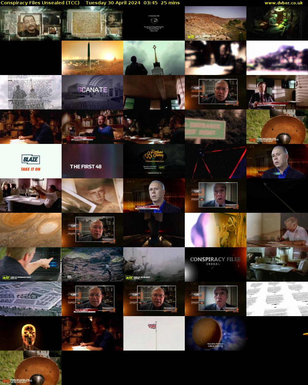 Conspiracy Files Unsealed (TCC) Tuesday 30 April 2024 03:45 - 04:10