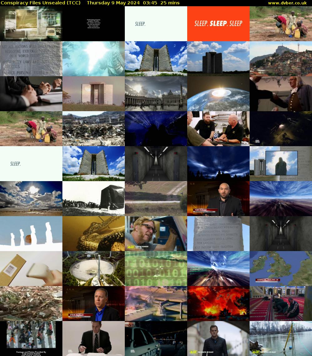 Conspiracy Files Unsealed (TCC) Thursday 9 May 2024 03:45 - 04:10