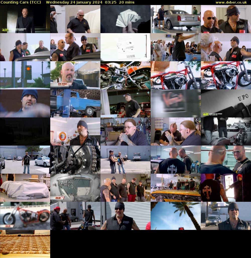 Counting Cars (TCC) Wednesday 24 January 2024 03:25 - 03:45
